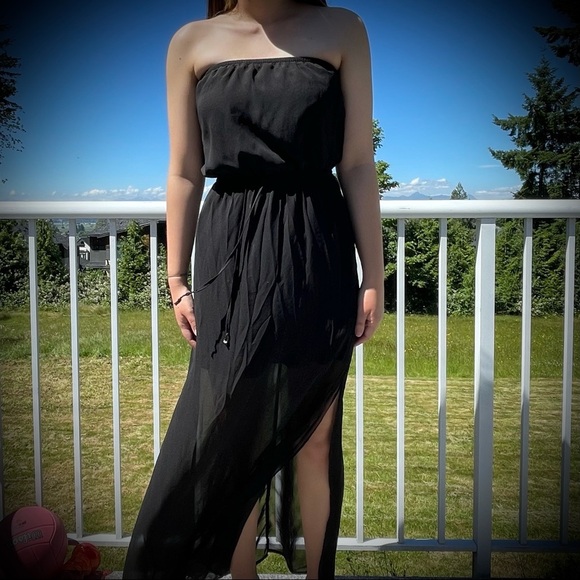 Guess Maxi Dress Black Mesh XS - Picture 3 of 7